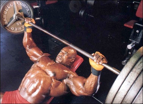 Ronnie Coleman Incline Bench Pressing