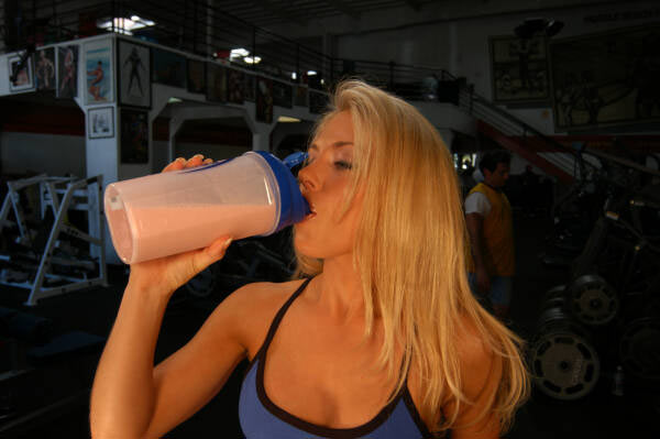 girl drinking nasty shake