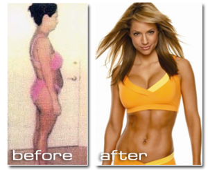 hot girl gym before and after