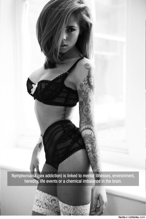 factsandchicks:
Nymphomania (sex addiction) is linked to mental illnesses, environment, heredity, life events or a chemical imbalance in the brain.
Nymphomania is also linked to being so fucking huge that you got to turn down nines just to keep up with the line of dimes that follows you around trying to snatch some of those genetics.