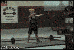 child deadlifting gif